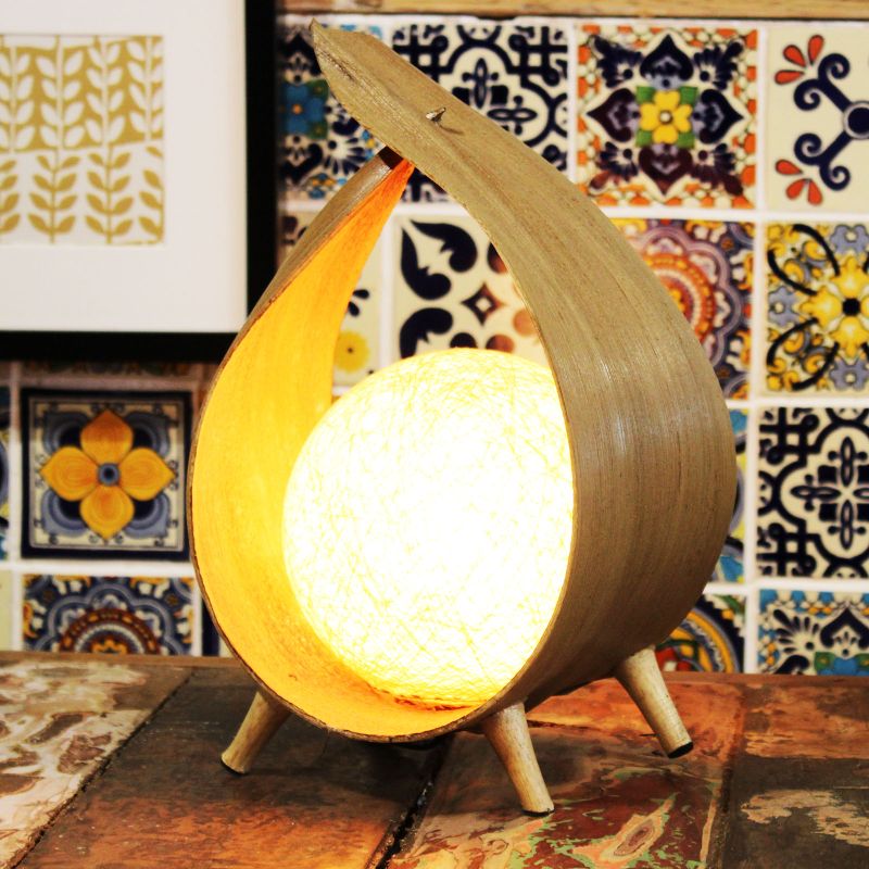 Přírodní Kokosová Lampa - Přírodní