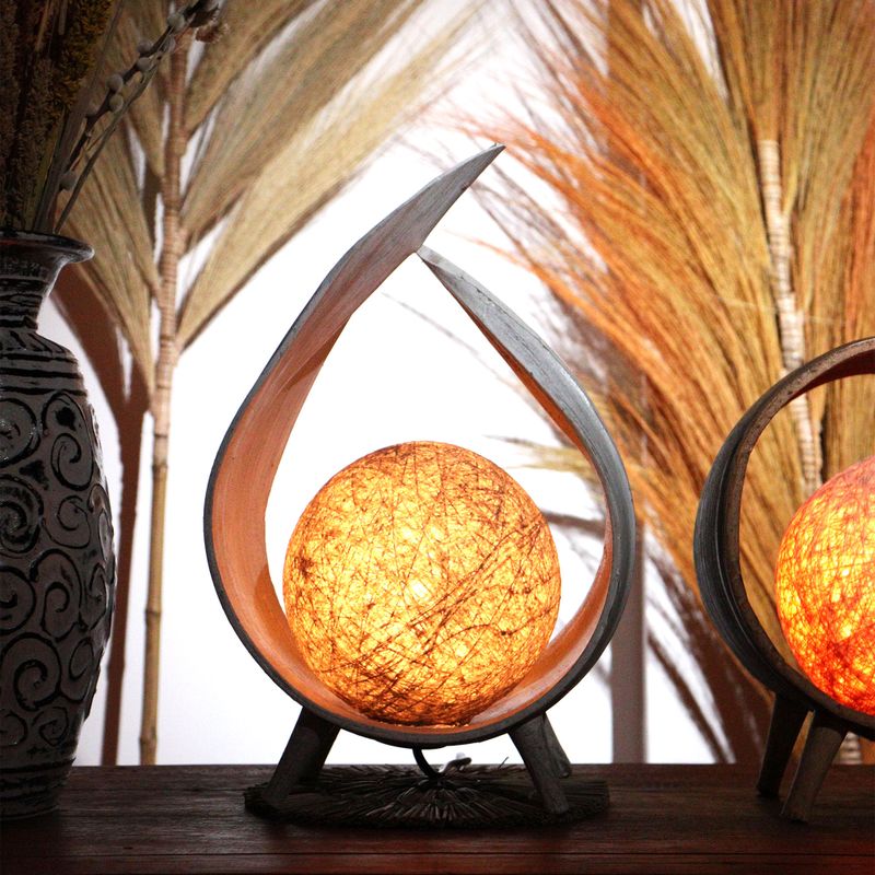 Přírodní Kokosová Lampa - Bílá Vymývaná