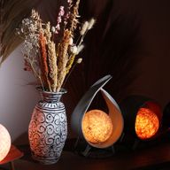 Přírodní Kokosová Lampa - Šedá Vymývaná