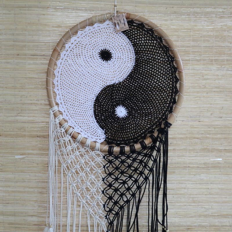 Lapač Snů Bali - Extra velký Yin Yang 50cm