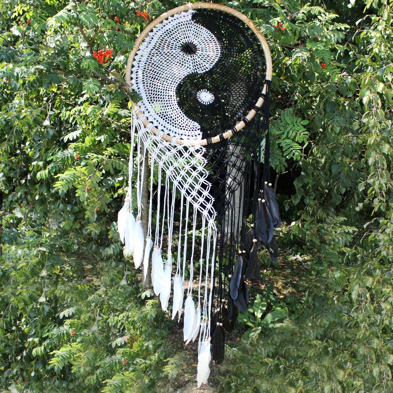 Lapač Snů Bali - Extra velký Yin Yang 50cm