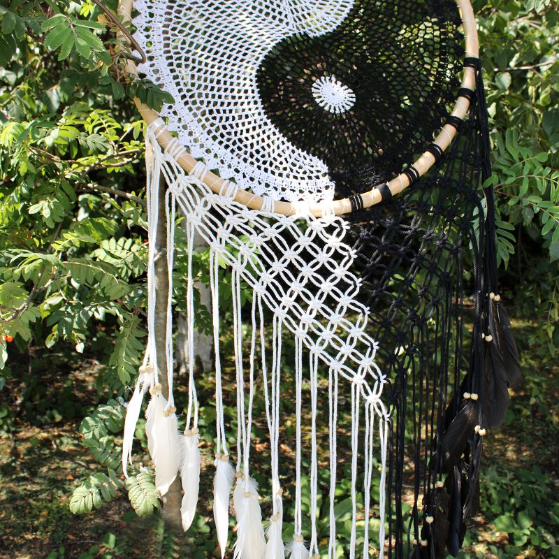 Lapač Snů Bali - Extra velký Yin Yang 50cm