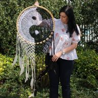 Lapač Snů Bali - Extra velký Yin Yang 50cm