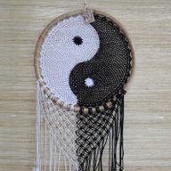Lapač Snů Bali - Extra velký Yin Yang 50cm