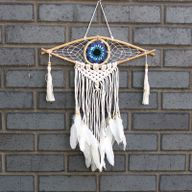 Ochranný Lapač Snů - Malý - Macramé Oko - Různé Barvy