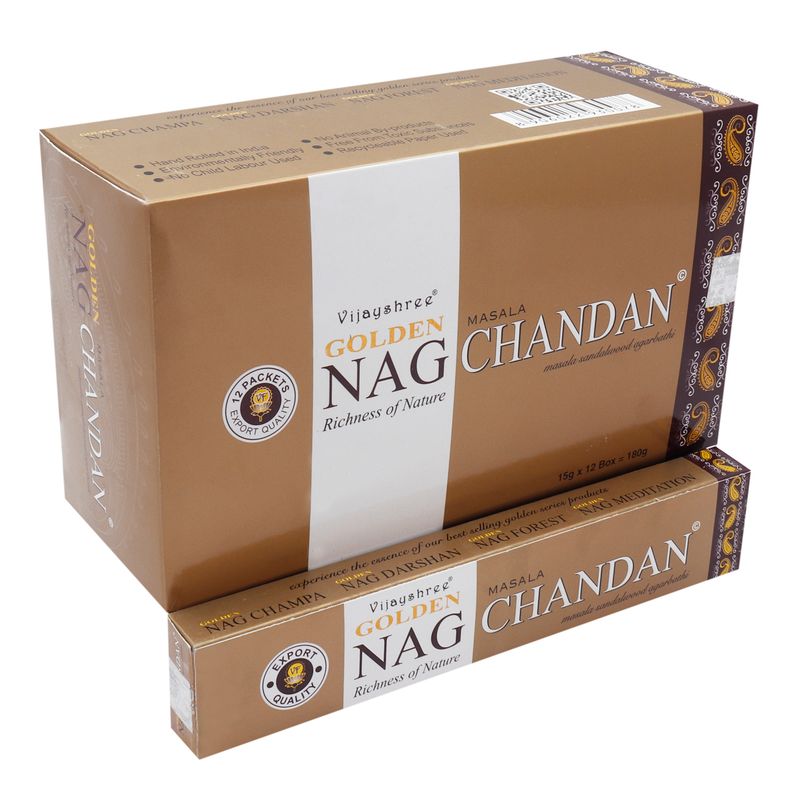 15g Vonné Tyčinky Zlaté Nag - Chandan