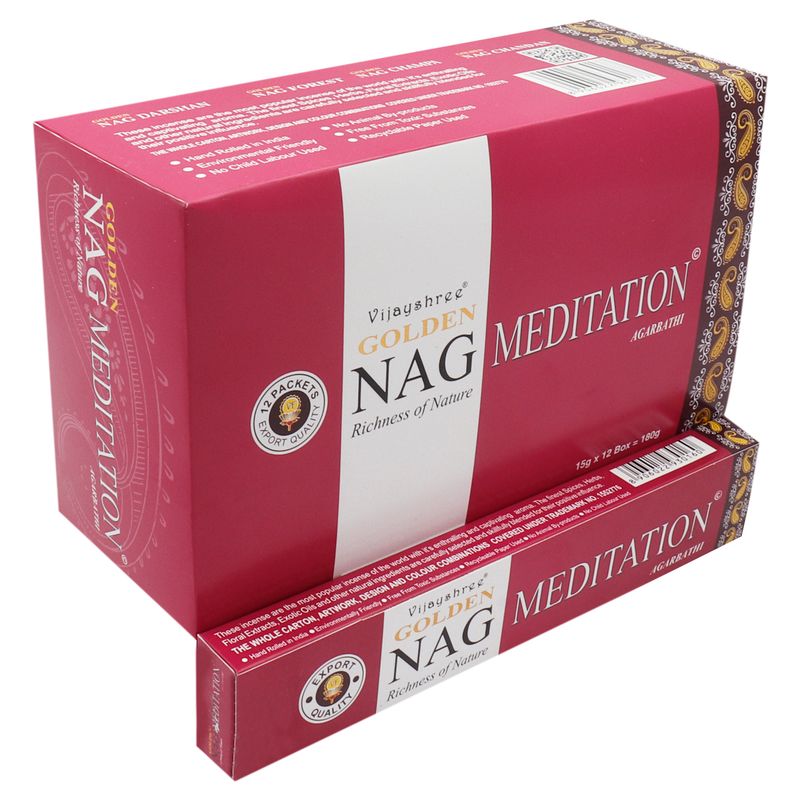 15g Vonné Tyčinky Zlaté Nag - Meditace