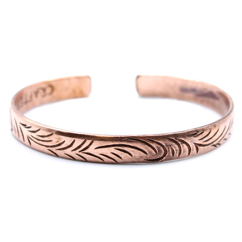 Mosazný Tibetský Náramek - Tribal Vlny - Tenký