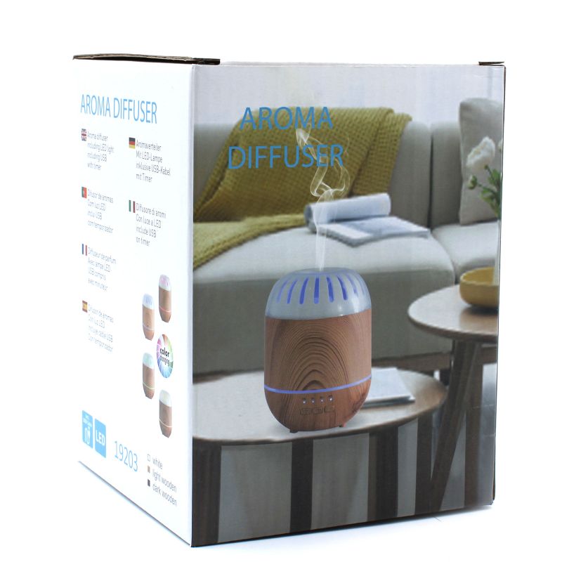 Aroma Difuzér Kodaň - USB - Měnící se Barvy - Časovač