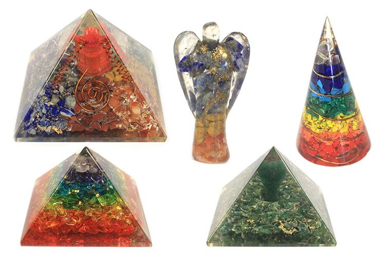 Orgonite Pyramid - Tyrkys a Černý Turmalín - 70 mm