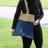 Taška z Přírodní Měkké Juty a Bavlny - Denim