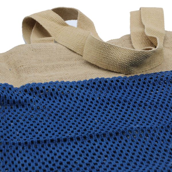 Taška z Přírodní Měkké Juty a Bavlny - Denim