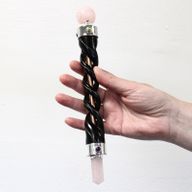 Spirálovitá Léčivá Hůlka - Měděný Střed - Ametyst