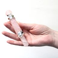 Šestihranná Křišťálová Léčivá Hůlka - 12cm - Ruženín