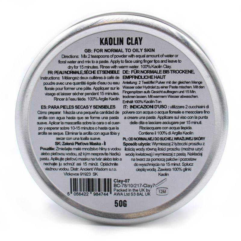 Kaolin Pleťová Maska - Jíl 50g