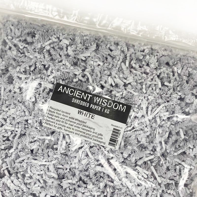 ZigZag DeLux Skartovaná Papírová Střiž - Bílá (1KG)