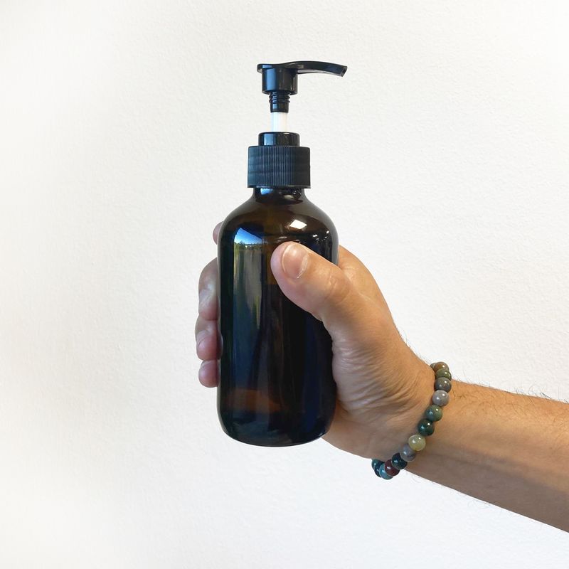 250ml Jantarová Láhev s Pumpou