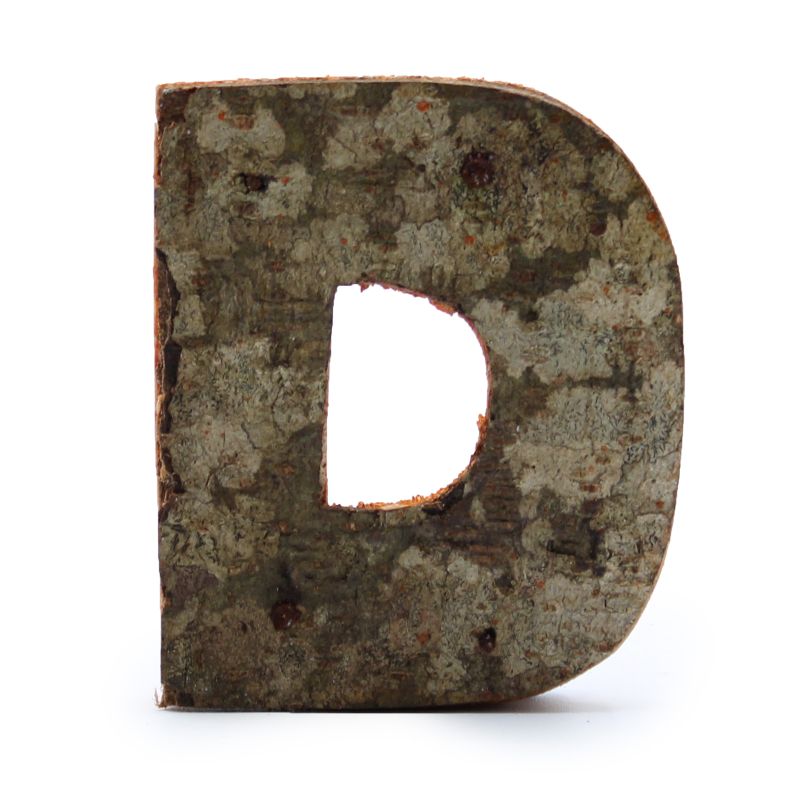 Písmeno - Rustikální Kůra - D  - 7cm
