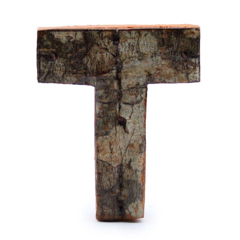 Písmeno - Rustikální Kůra - T  - 7cm