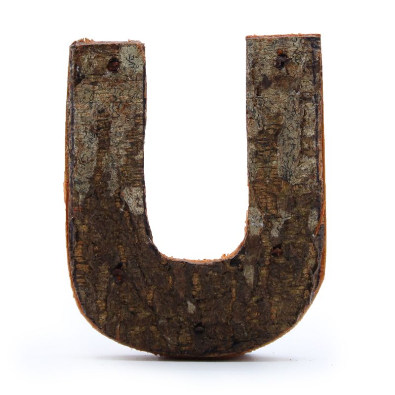 Písmeno - Rustikální Kůra - U  - 7cm