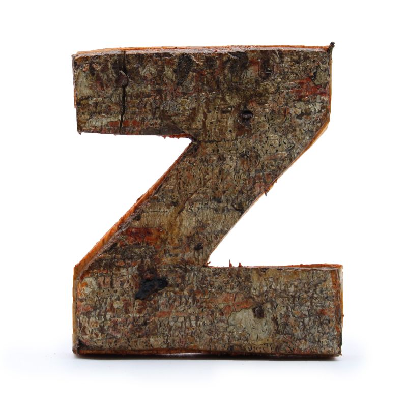 Písmeno - Rustikální Kůra - Z  - 7cm