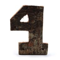 Číslo - Rustikální Kůra - 4 - 7cm