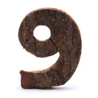 Číslo - Rustikální Kůra - 9  - 7cm