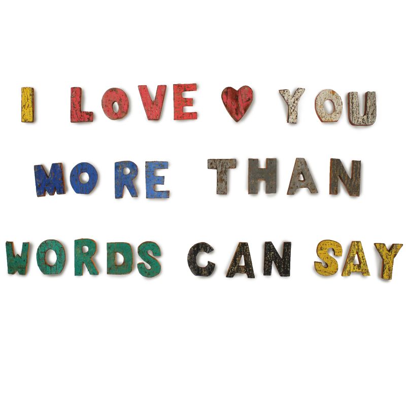 Rudá Písmena - Rustikální Kůra - I love you more than words can say..