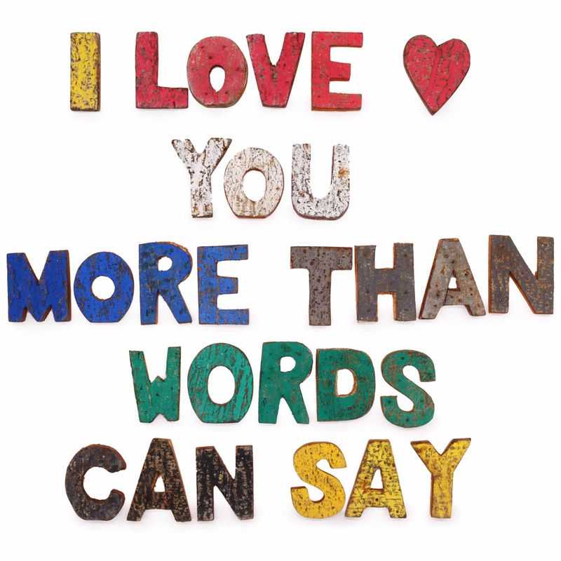 Rudá Písmena - Rustikální Kůra - I love you more than words can say..