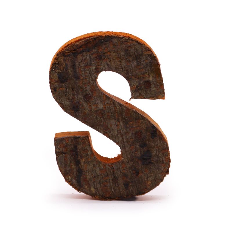 Písmeno - Rustikální Kůra - S  - 7cm