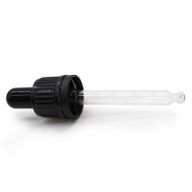 Černá T/E Skleněná Pipeta pro 30ml Lahvičku s Kapátkem 18mm