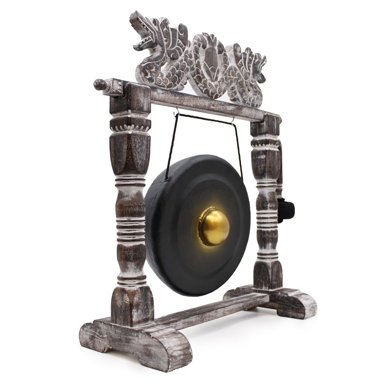 Malý Gong se Stojanem - 25cm - Černý