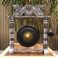 Malý Gong se Stojanem - 25cm - Černý