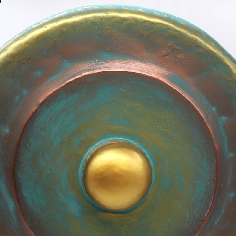 Střední Gong se Stojanem - 50cm - Zelený