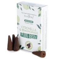 Rostlinné Vonné Kužely “Tekoucí Dým“ - Citronela a Citronová Tráva
