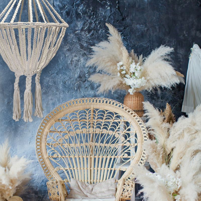 Velké Macramé Stínidlo - Natural