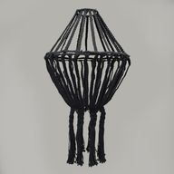 Velké Macramé Stínidlo - Černé