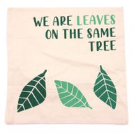 Povlak na Polštář s Potiskem - We are Leaves - Žlutá, Modrá a Přírodní