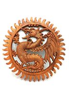 Dekorativní Dřevený Panel - Drak - 40cm