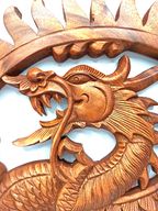 Dekorativní Dřevený Panel - Drak - 40cm