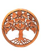 Dekorativní Dřevený Panel - Strom Života - Hrozny - 40cm