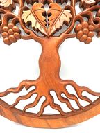 Dekorativní Dřevený Panel - Strom Života - Hrozny - 40cm