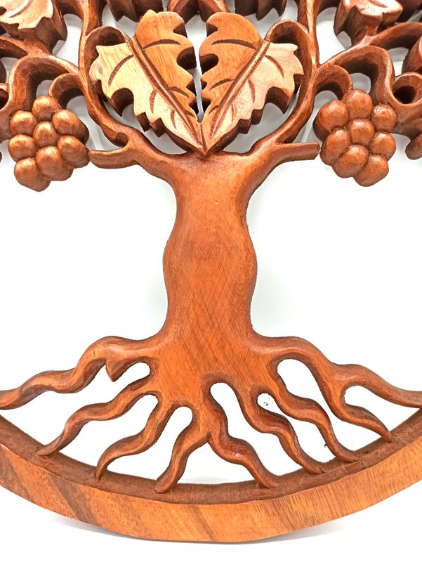 Dekorativní Dřevený Panel - Strom Života - Hrozny - 40cm