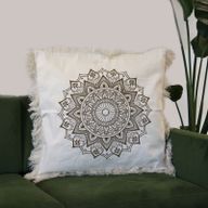 Lotosový Mandala Polštář - 60x60cm -Bronzový