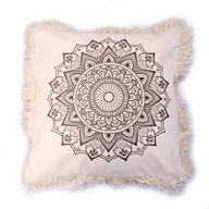 Lotosový Mandala Polštář - 60x60cm -Bronzový