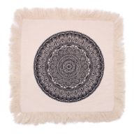 Tradiční Mandala Polštář - 45x45cm - Černý