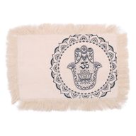 Hamsa Mandala Polštář  - 30x50cm - Zelený
