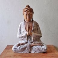 Ručně Vyřezávaná Socha Buddhy - Vítejte - 30cm