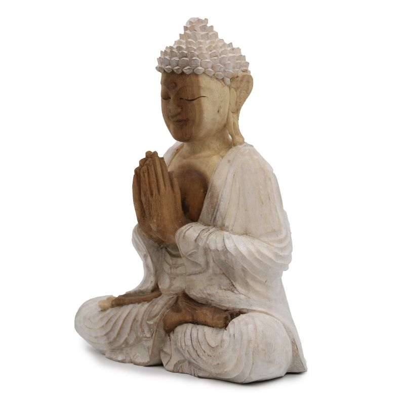 Ručně Vyřezávaná Socha Buddhy - Vítejte - 30cm