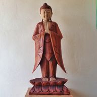 Ručně Vyřezávaná Socha Buddhy - Vítejte - 100cm